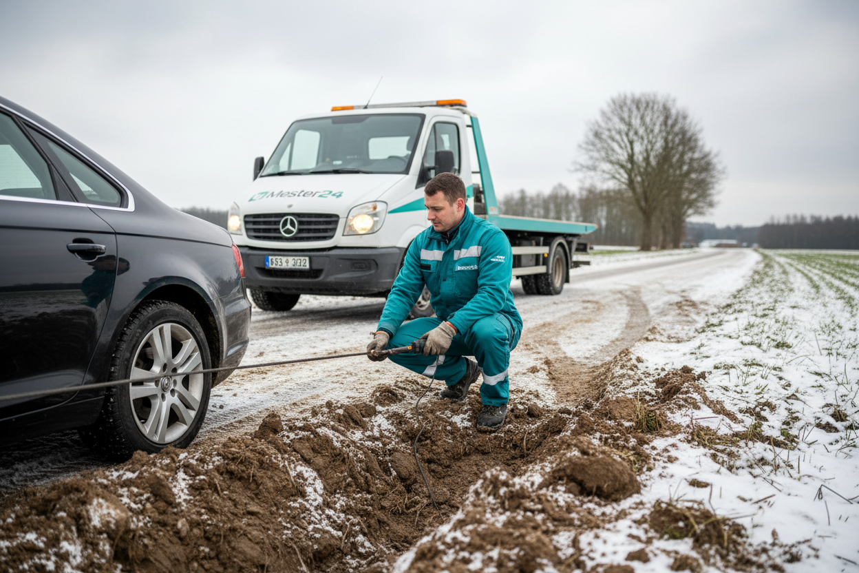 Winch Recovery (Ditch / Mud / Snow) for Cars